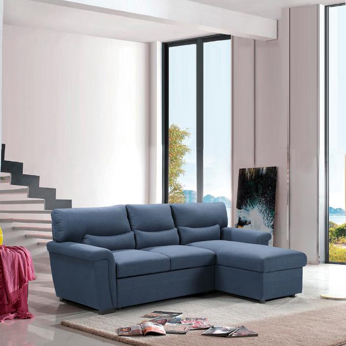 Antiwear Comfortable Pull Out Couch , Multiscene Sofa Bed With Recliner 3
