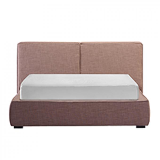 Breathable Linen Ottoman Bed , Antiwear Modern Queen Size Storage Bed 2