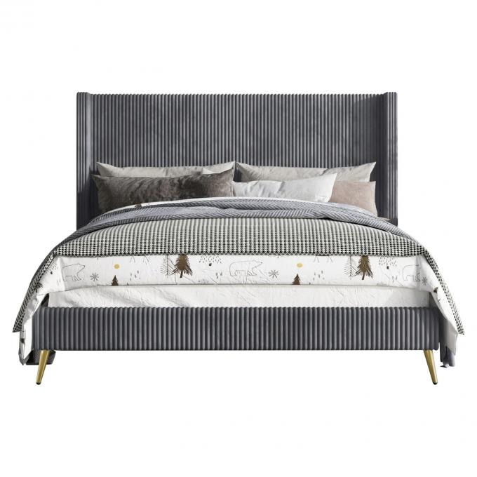 Newest North America style Gold metal leg luxury bed King size soft beds customize furniture for hotel and Bedroom 3