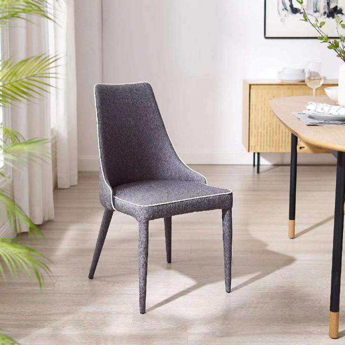 Antiwear Linen Upholstered Dining Chair Multipurpose Morden Style 0