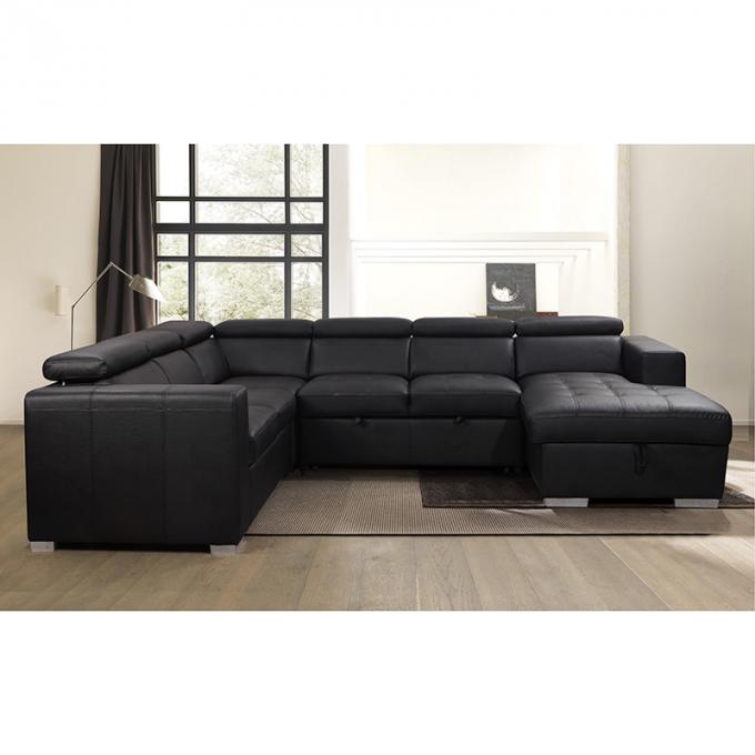 Factory muebles de sala modern sleeper sofa bed 2P+corner+lovesitter+chaise Modern furniture U shaped living room sofa 1