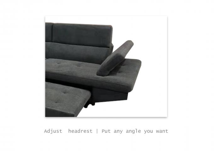 Fabric Modern Folding Sofa Bed Abrasion Resistant Adjustable 6