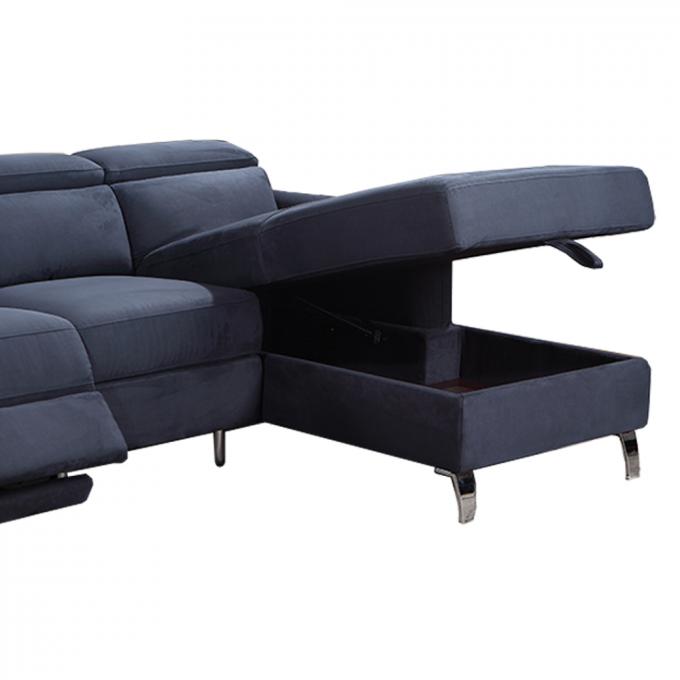 Folding Nontoxic L Shaped Convertible Sofa Anti Abrasion With Storage 9