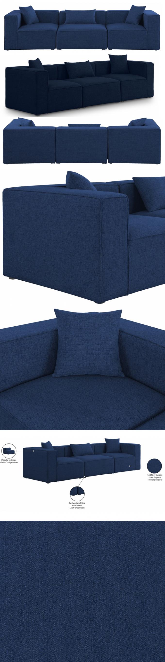 Cara furniture factory the latest design Linen fabric sofa set color can be customized living room sofa Cube Modular 1