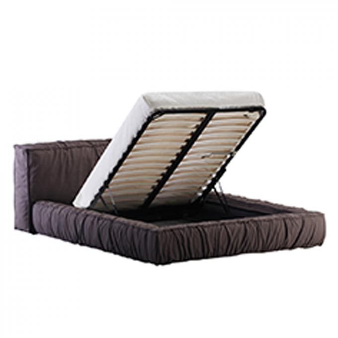 Comfortable Ottoman Bed Queen Breathable With Hand Watered Cloth 3