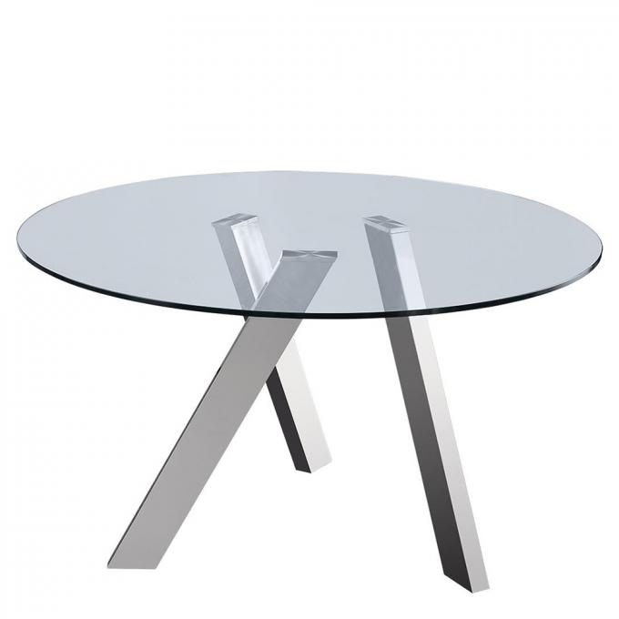 Durable Glass Top Coffee Cafe Tables Multifunctional Adjustable 0
