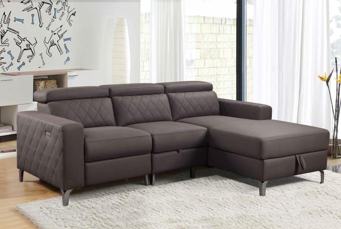 Antiwear Durable L Shape Sofa Bed , Multiscene Sofa Bed And Recliner Set 5