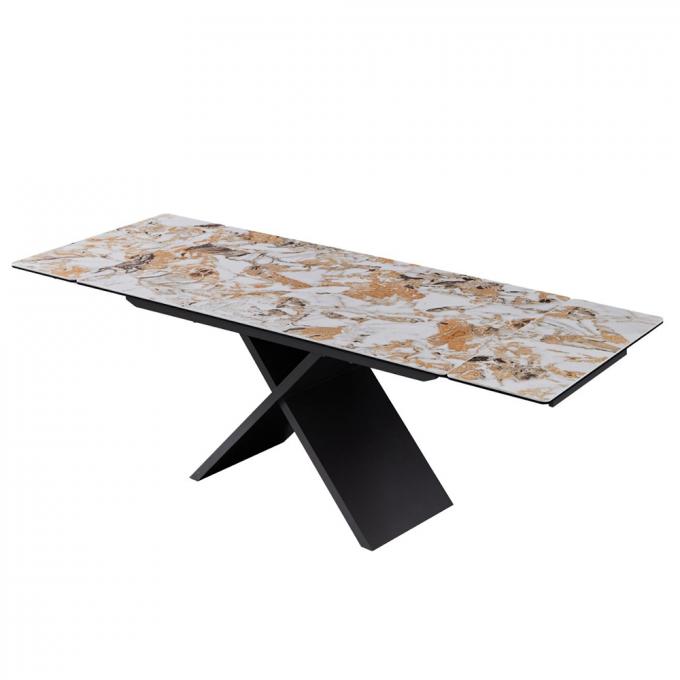 Modern Design Expandable Fashion Living room Marble Top Luxury Dinning Table Sets 2