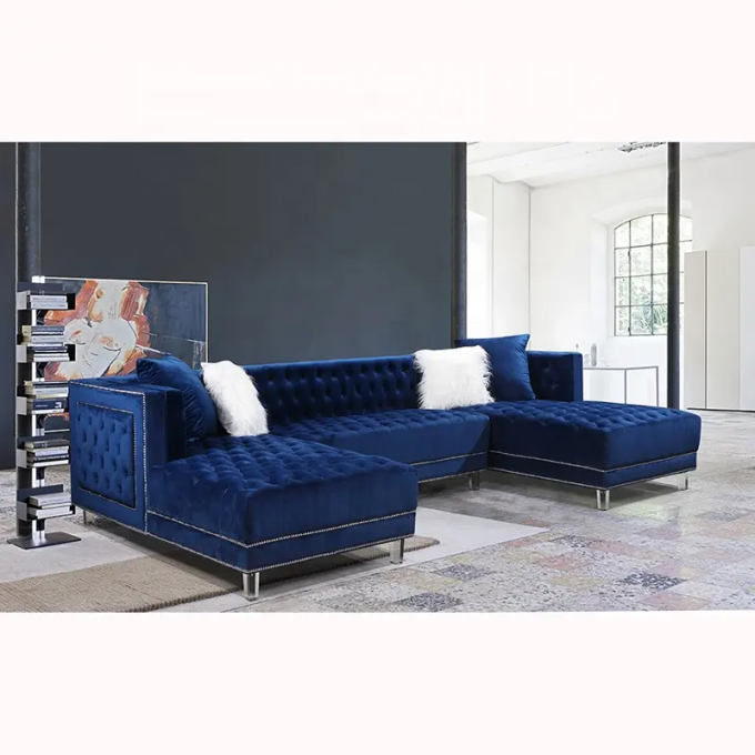 Anti Fading Fabric Corner Lounge Suites Durable Stain Resistant 4