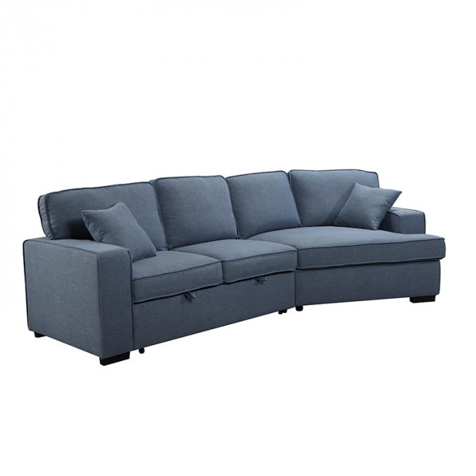 European Style Modern Corner Sofa Bed With Tea Table Contemporary 4