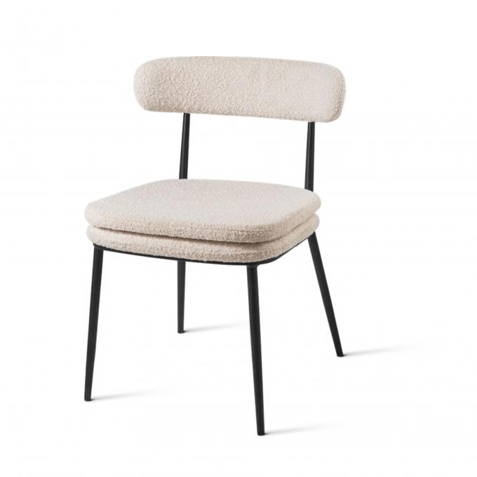 Anti Scratch Plush Dining Side Chair , Durable Upholstered Restaurant Dining Chairs 1