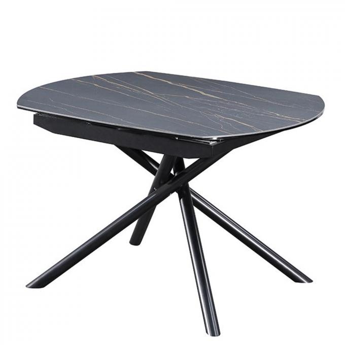 Modern High Quality Marble Top extendable Rotating luxury Dinning Table Sets 3
