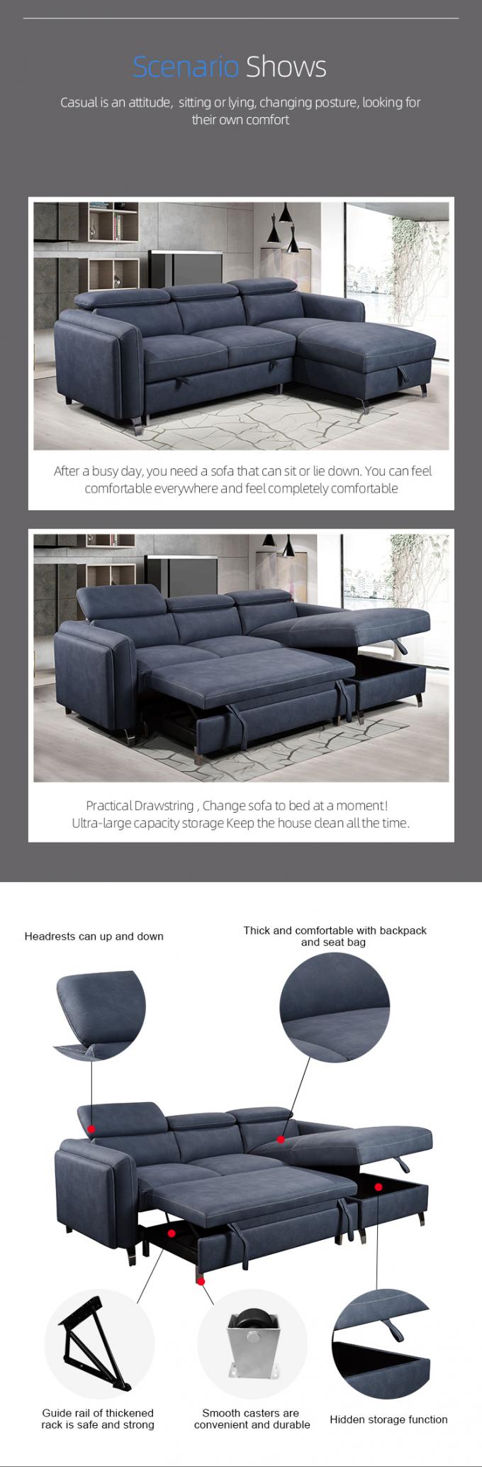 Save Space Multi Purpose Sofa Bed Fabric Folding Chair Sleeper Living Room Sofa Bed 1
