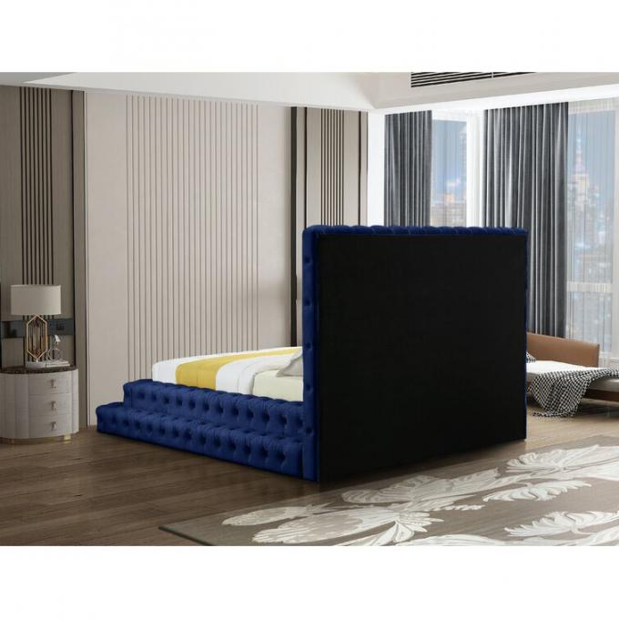 Cara Furniture Factory direct wholesale eucalyptus frame velvet fabric can be customized hotel beds 4