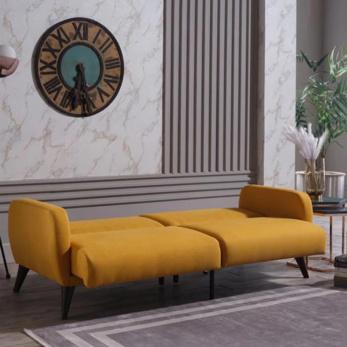 FSC-BSCI exceptional quality couture fire resistant yellow sofa bed with storage luxury gold sofas 4