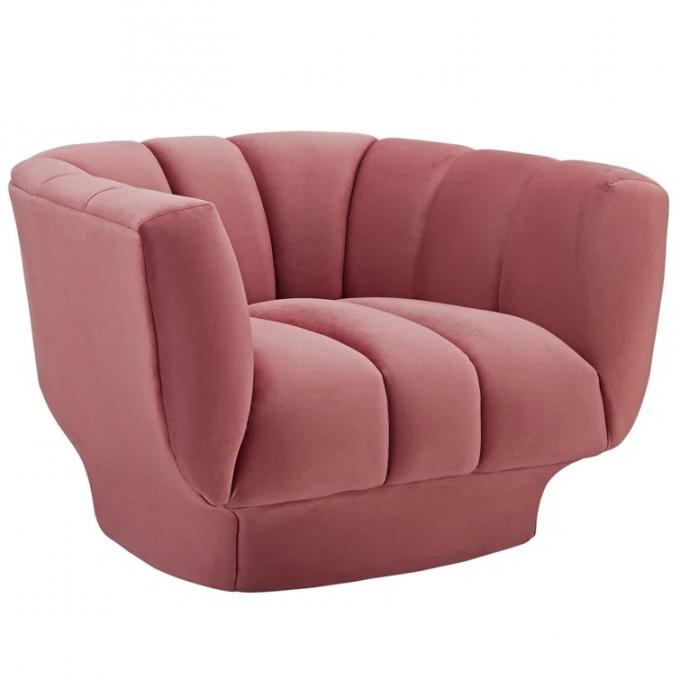 Cara furniture Dusty Rose velvet stainless steel leg Sofa Recliner Armchair Living Room Sofa Sets For living room 4