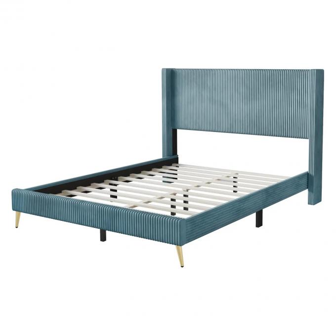 Newest North America style Gold metal leg luxury bed King size soft beds customize furniture for hotel and Bedroom 6