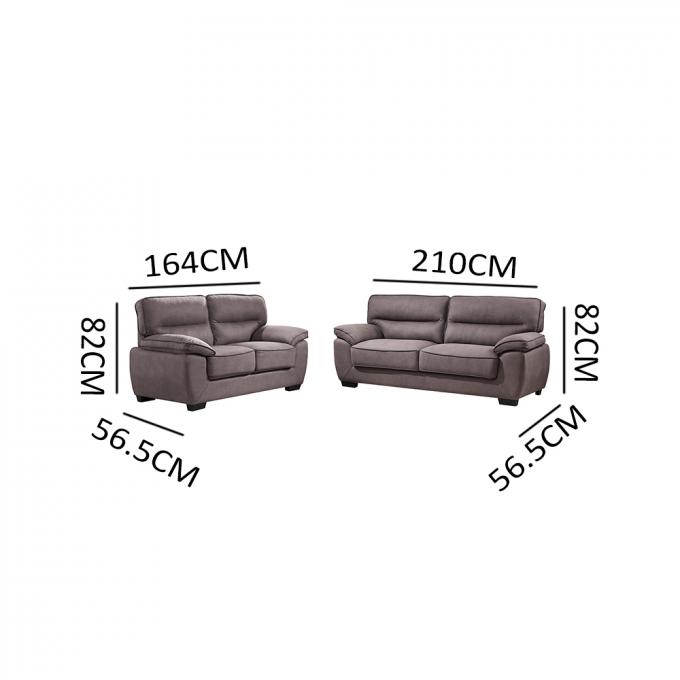Nontoxic Fabric Home Furniture Sofas 210x56.5x82cm For Living Room 0