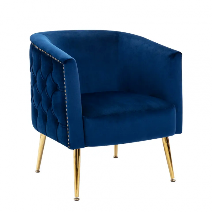 Anti Abrasion Velvet Dinning Chair , Multifunctional Office Single Seater Sofa 8