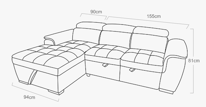 OEM/ODM FURNITURE sofa bed high quality Multi-functional sofa set with pull out bed and storage sleeper sof 3