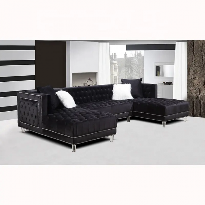 Anti Fading Fabric Corner Lounge Suites Durable Stain Resistant 5