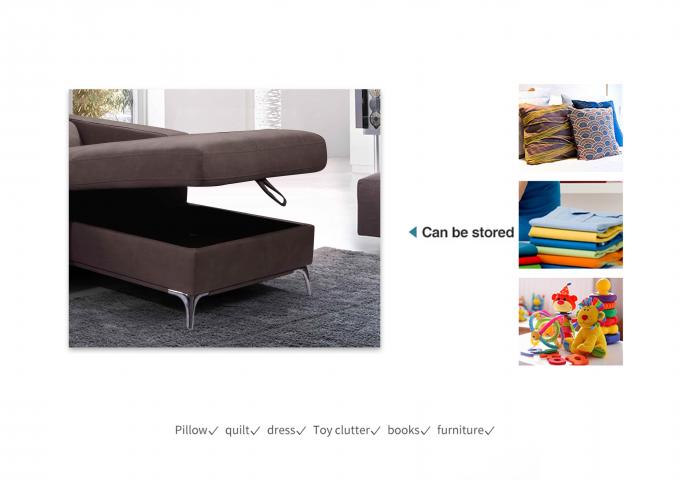Stain Resistant Sectional Couch Bed , Multifunctional Retractable Sofa Bed 11