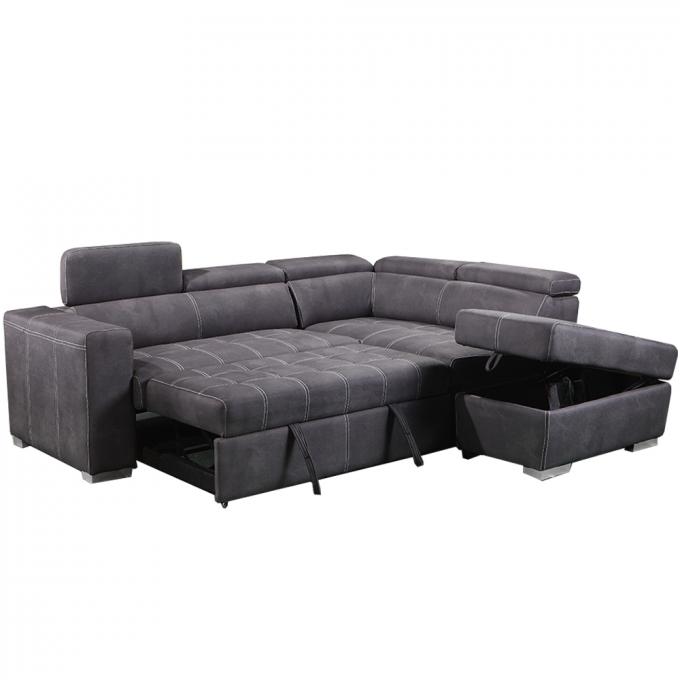 Breathable Sleeper Sectional Couch With Storage Antiwear Nontoxic 5