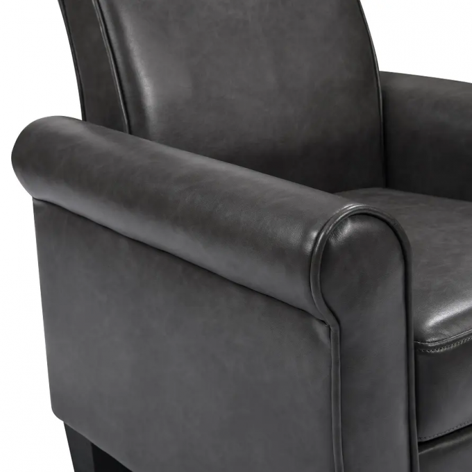 Multiscene Antiwear Leather Cuddle Chair , Practical Distressed Leather Armchair 5
