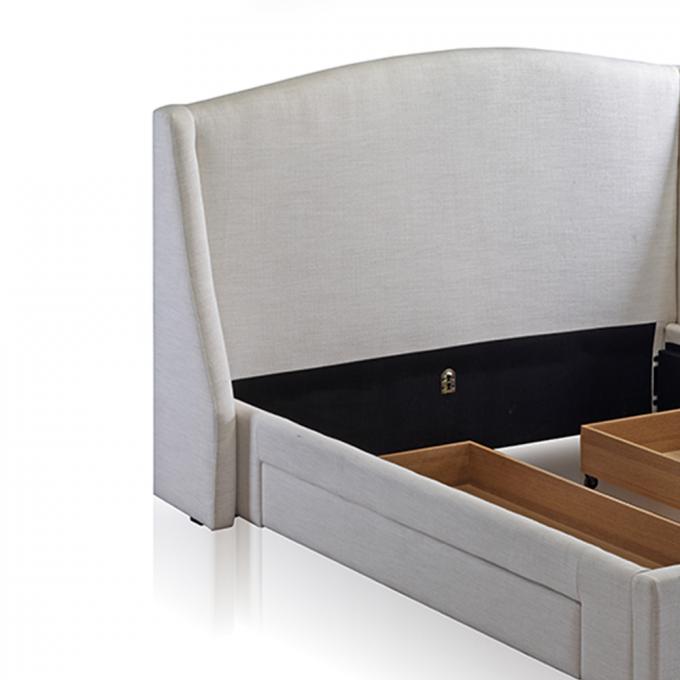 OEM ODM Grey Plush Ottoman Bed , Multipurpose Ottoman Sleeper Beds 2