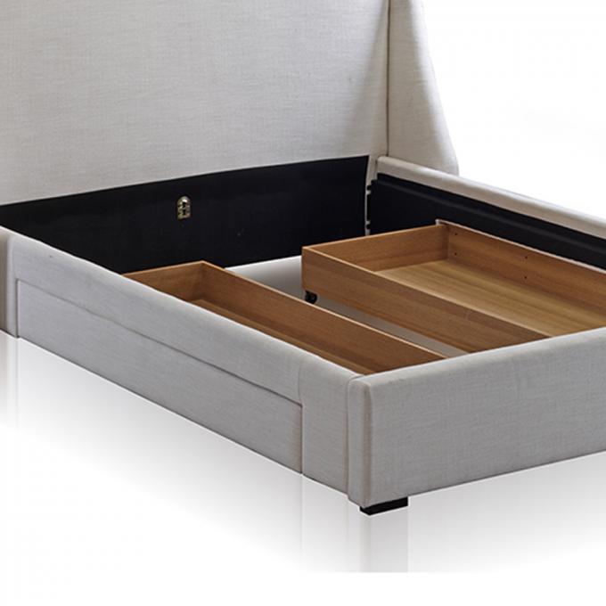 OEM ODM Grey Plush Ottoman Bed , Multipurpose Ottoman Sleeper Beds 4