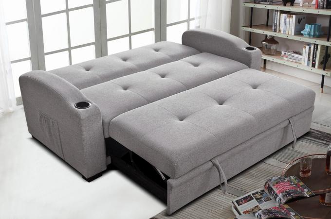 America Style 3 seat sofa bed with cup holder hot selling high quality fabric sofa from factory 9