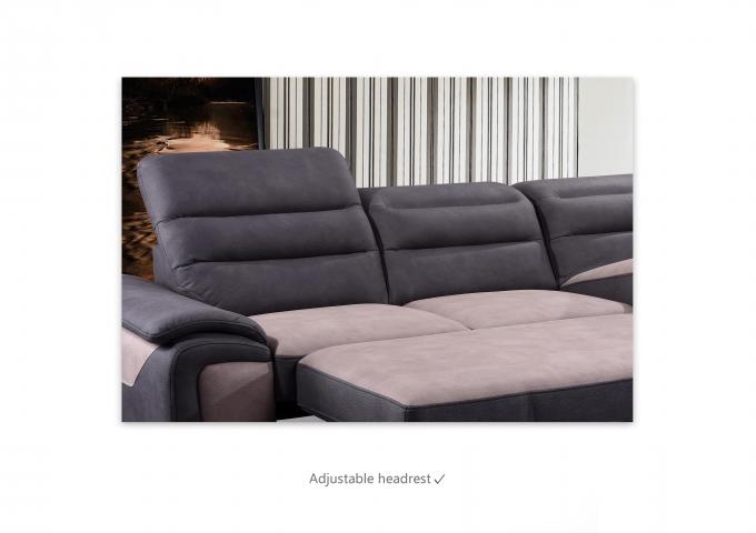 Corner Durable Folding Sofa Bed With Storage Multiscene With Chenille Cover 10
