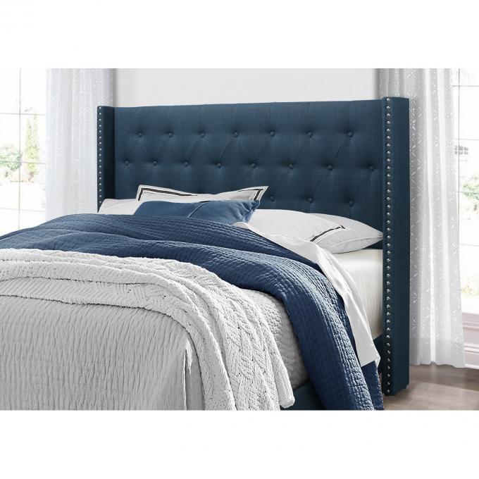 Low price high quality luxury beds furniture blue color King size Queen size velvet fabric bed for hotel Apartment Home 4