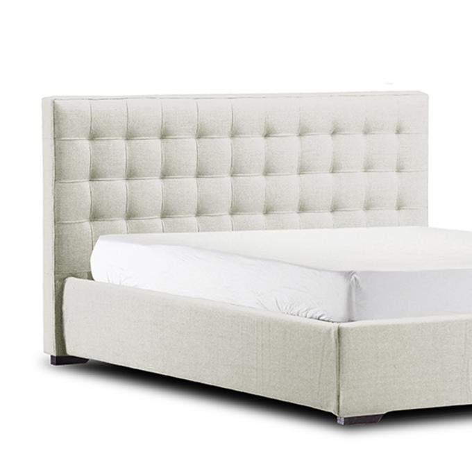 Stain Resistant Ottoman Bed Double Size Multipurpose With White Headboard 1