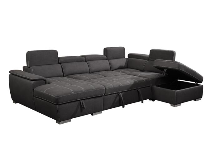2023 Hot selling living room sofas big corner sectional sofa with chaise lounge sleeping multi-function sofa bed 4