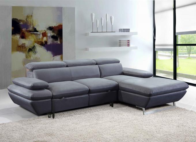 Nontoxic Queen Size Corner Storage Sofa , Anti Abrasion Bed Couch Sectional 4
