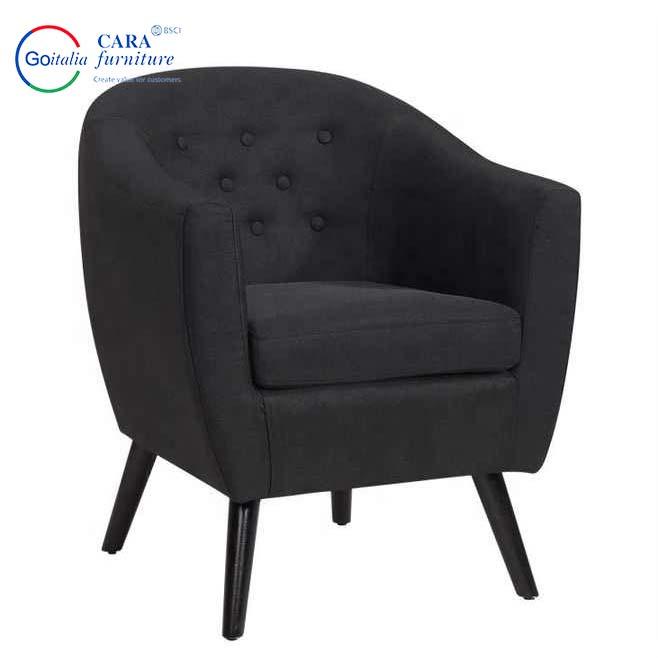 Wooden Frame Furniture One Seat Multiple Colors Arm Chair Chairs For Living Room 4