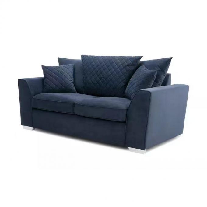 30025 European Style Living Room Furniture 2 Seater Dark Blue Fabric Sofa Luxury Chinese Sofa With Bed Function 5