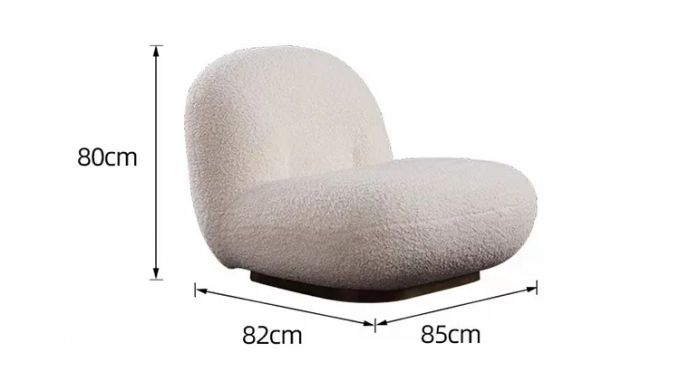 Italian cloud cream lamb velvet sofa set moon shaped curved light luxury Nordic sherpa lambs wool modern corner sofa bed 5
