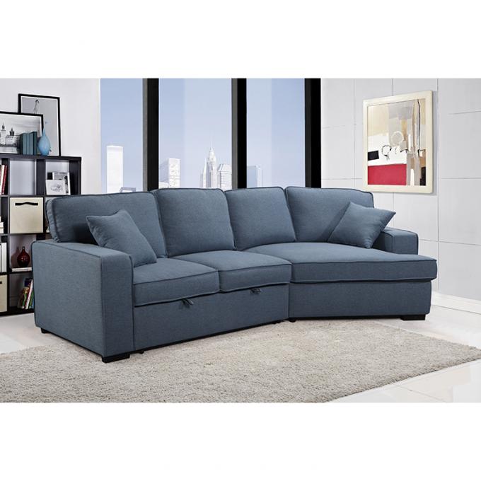 European Style Modern Corner Sofa Bed With Tea Table Contemporary 3