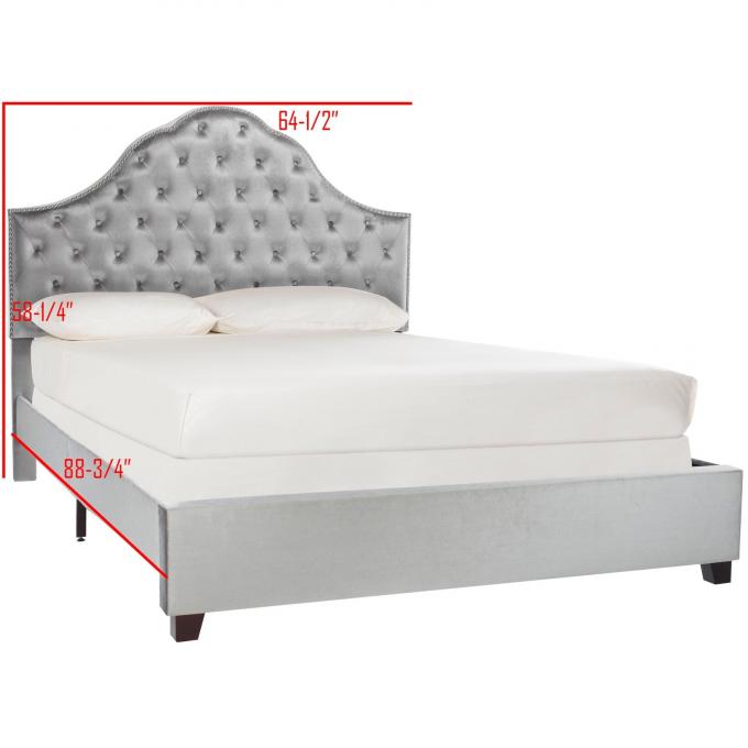 High-Grade Modern bed furniture set comfort Queen size bed with button  tufted design wood legs bed for Hotel Bedroom 2