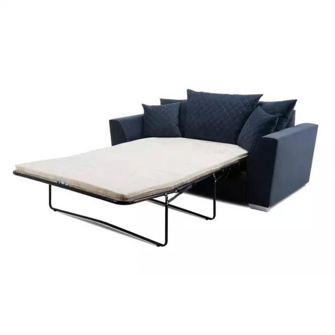 30025 European Style Living Room Furniture 2 Seater Dark Blue Fabric Sofa Luxury Chinese Sofa With Bed Function 8