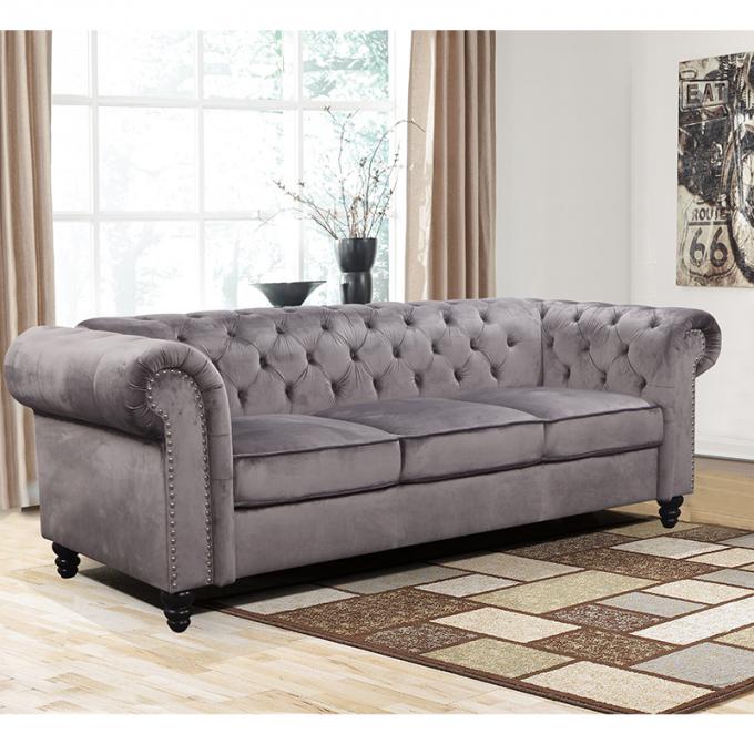 High-end European Style Luxury sofa Furniture Set 3+2+1 Sofa and Chaise Queen Bed for Living Room Villa 2