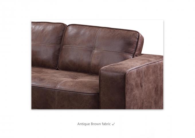 L Shape Modern Leather Sofa Anti Abrasion Multipurpose For Apartment 9