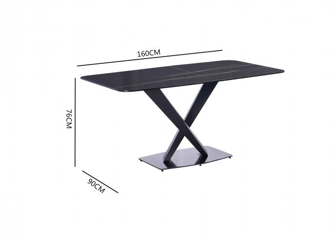 81102 GOITALIA Contemporary European Victorian Rectangular Stone Top Restaurant Space Saving Dining Table 0