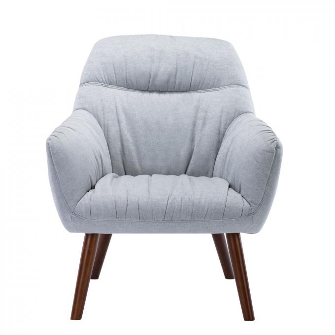 China Furniture Wholesale Price Wood Frames Armchair Modern Fabric Leisure Chair Solid Wood Legs Accent Chair Furniture 2