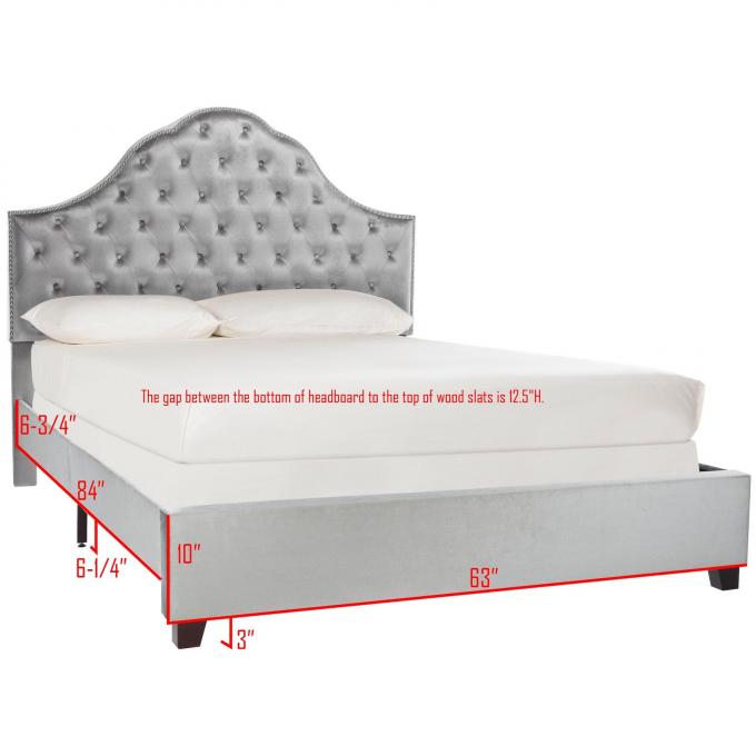 High-Grade Modern bed furniture set comfort Queen size bed with button  tufted design wood legs bed for Hotel Bedroom 3