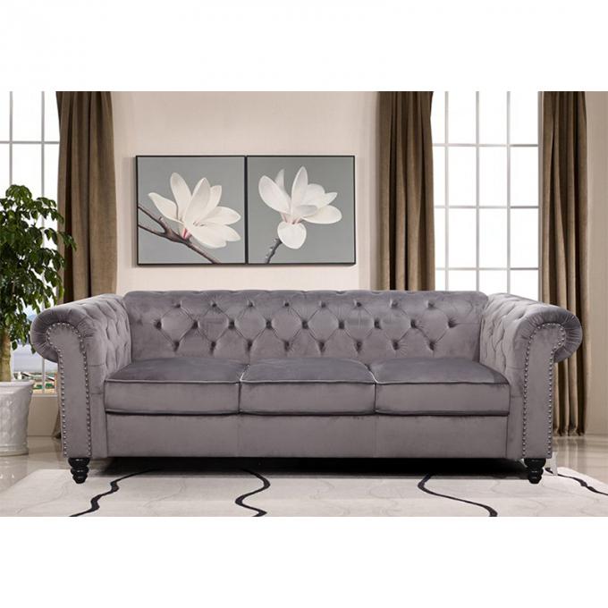 High-end European Style Luxury sofa Furniture Set 3+2+1 Sofa and Chaise Queen Bed for Living Room Villa 3