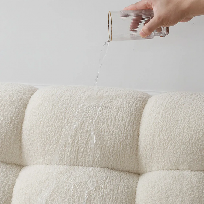 OEM/ODM Furniture Factory direct sales latest cream lambwool bread pattern hotel beds twin bed king bed queen bed 5