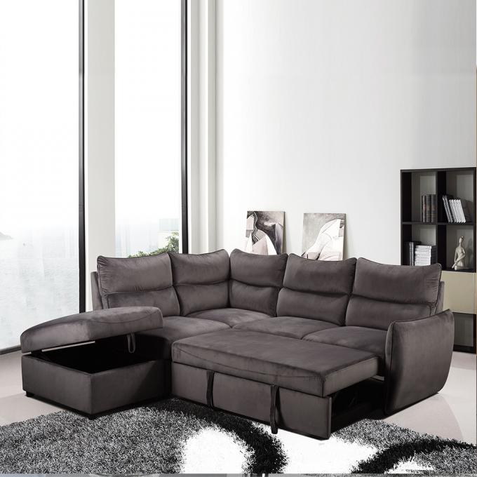 Durable Antiwear Retractable Couch Bed , Breathable Sleeper Couch With Storage 7